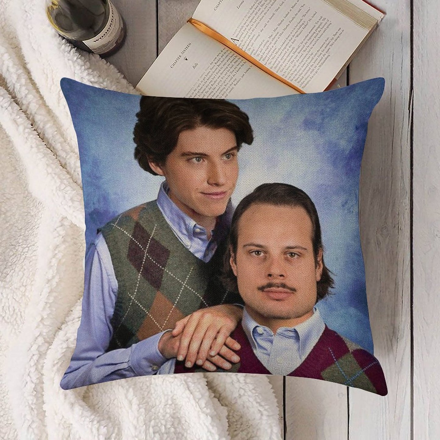 Matthews + Marner Stepbrothers Linen Throw Pillow Cover