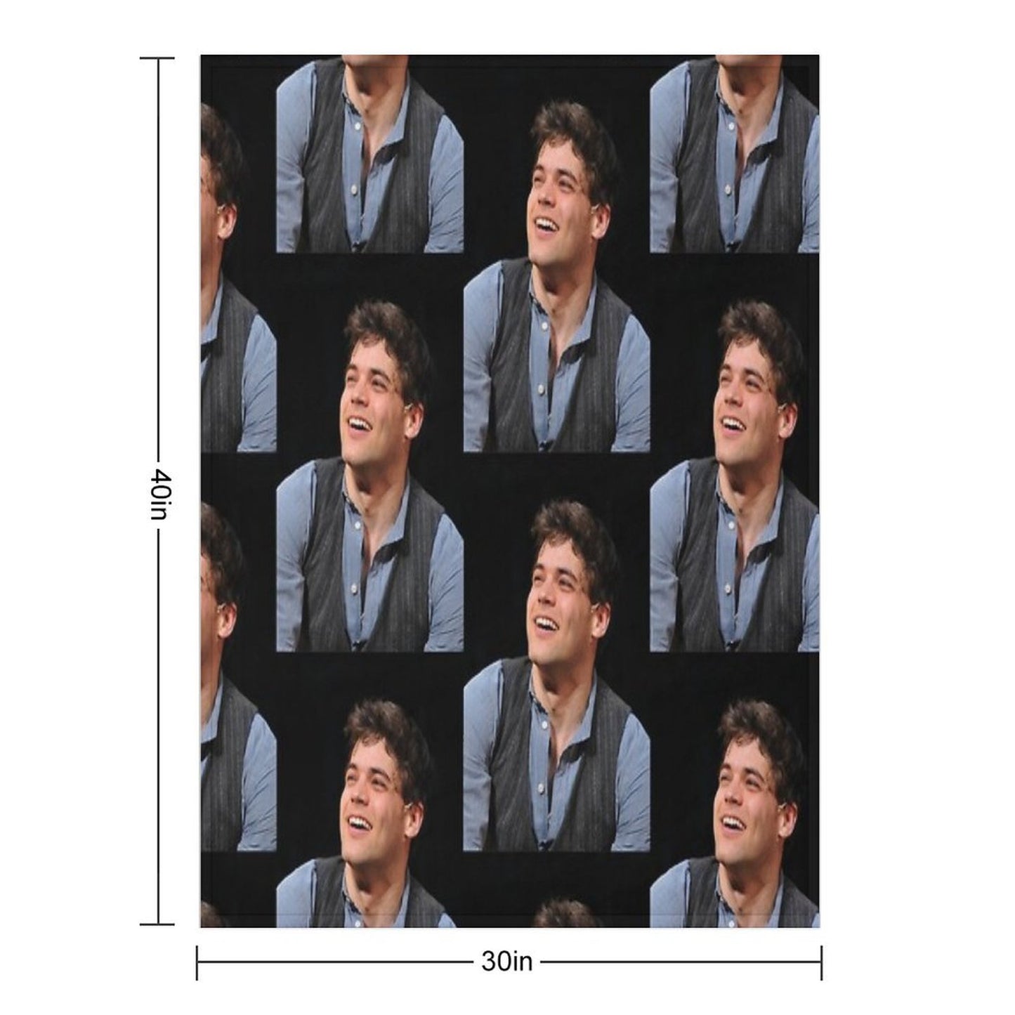 Jeremy Jordan Newsies Throw Blanket
