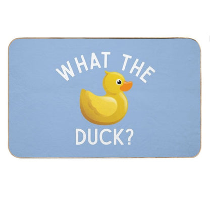 Cute Rubber Duck Funny Quote What The Duck Lover Gift Bath Mat