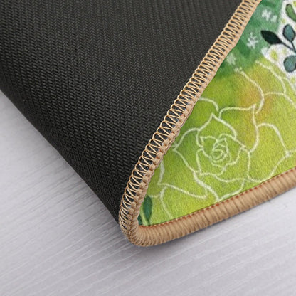 Succulent Circles Bath Mat