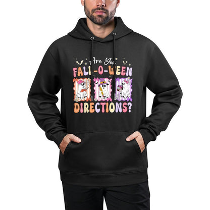 Retro Are You Fall O Ween Directions Teacher Halloween Ghost Colorfast Hoodie