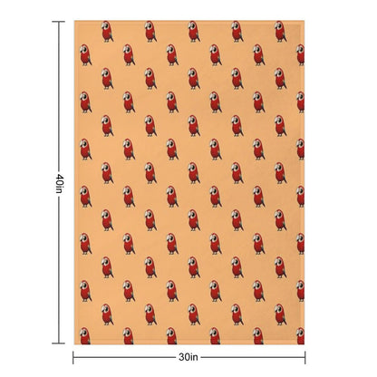 Cute Fat Macaw Throw Blanket