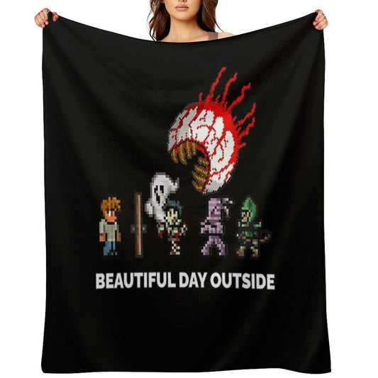 Mens Womens Terraria Game Halloween Throw Blanket