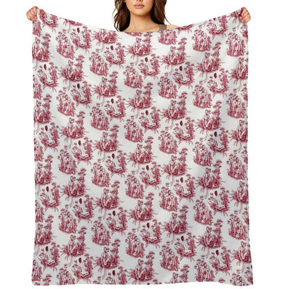 Men Toile Throw Blanket