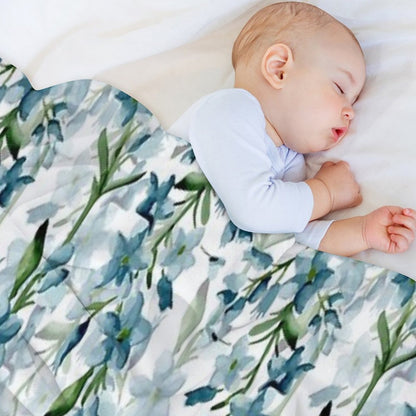 Blue Branches Throw Blanket