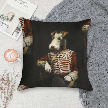 Victorian Fox Terrier In Uniform Soft Skin-Friendly Throw Pillow