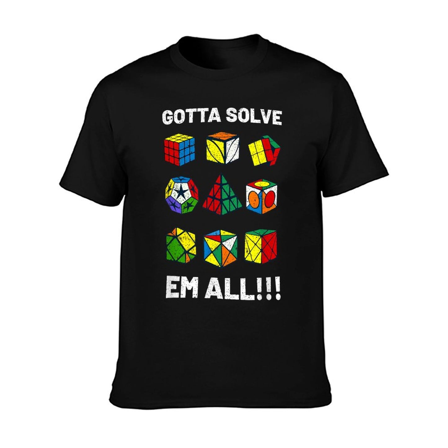Competitive Puzzle Cube Gotta Solve Em All Speed Cubing  Tagless Design T-Shirt