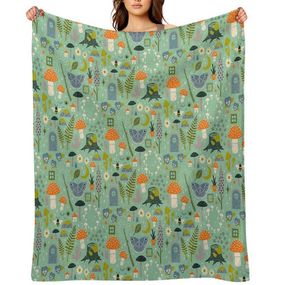 Fairy Garden Throw Blanket