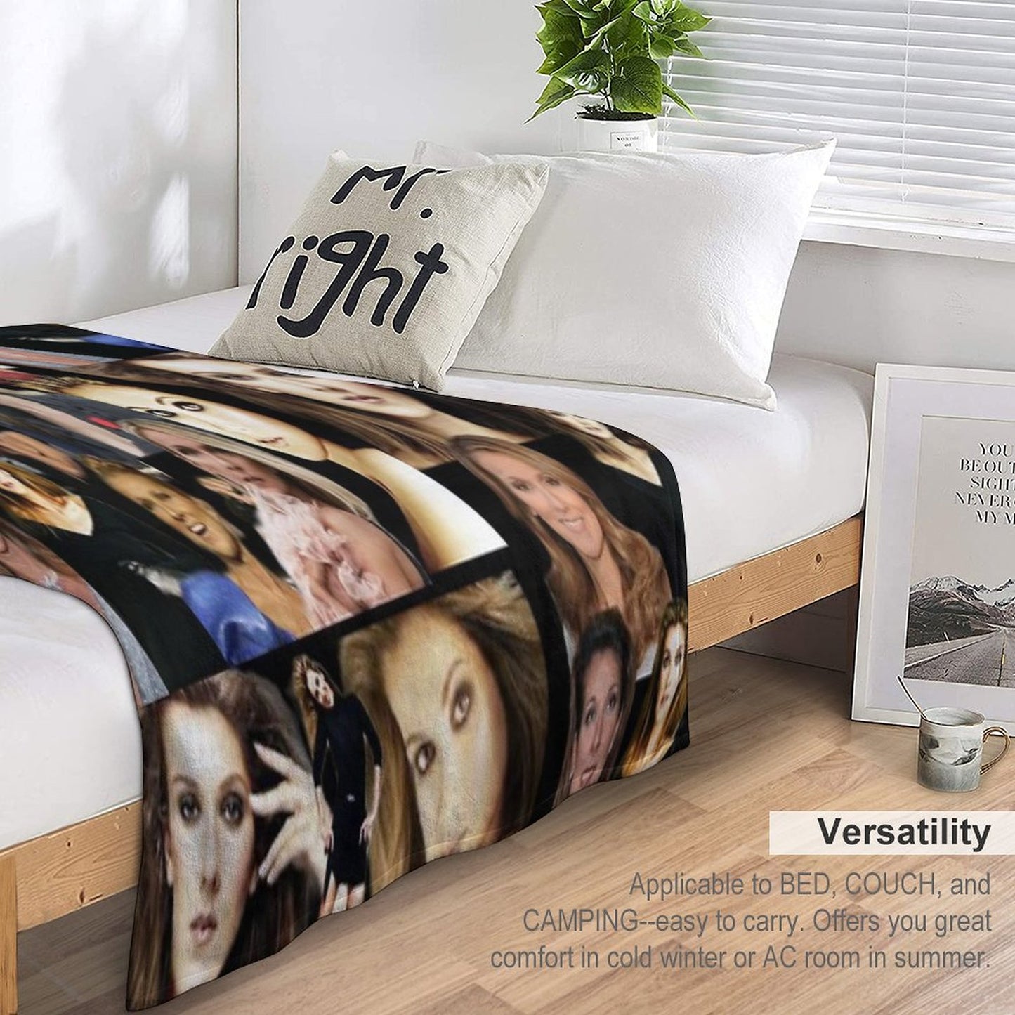 Celine Dion Collage Throw Blanket