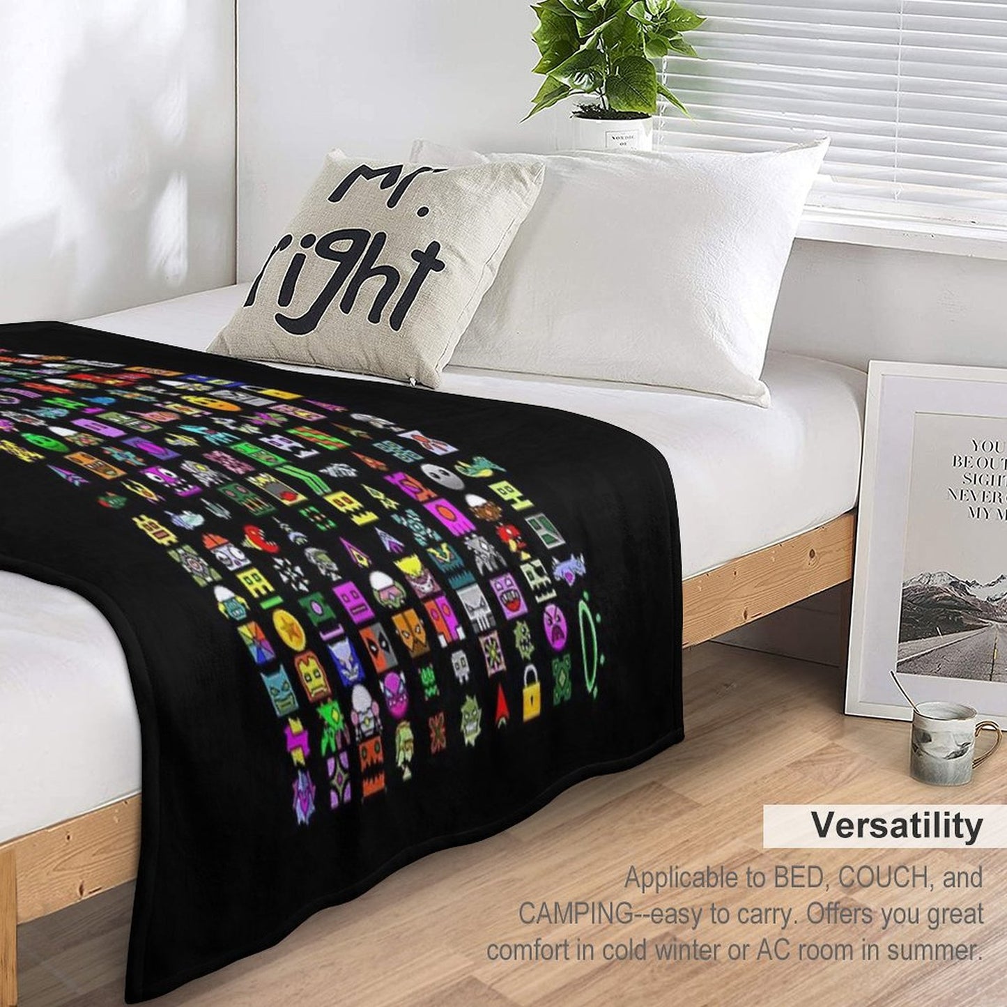 Geometry Dash Throw Blanket