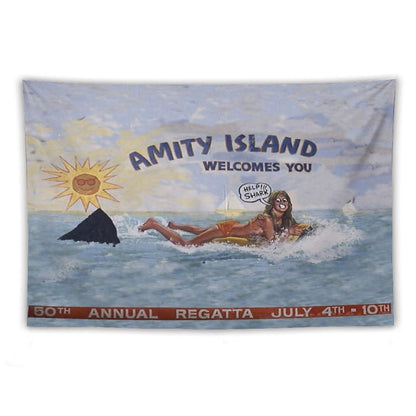 Welcome To Amity Island Tapestry