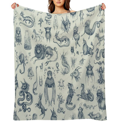 Beings And Creatures Throw Blanket