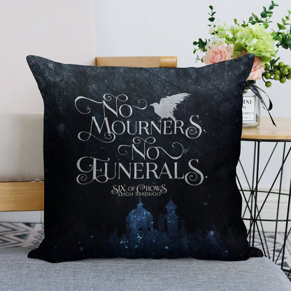 Six of Crows, No Mourners No Funerals, Kaz Brekker Linen Throw Pillow Cover