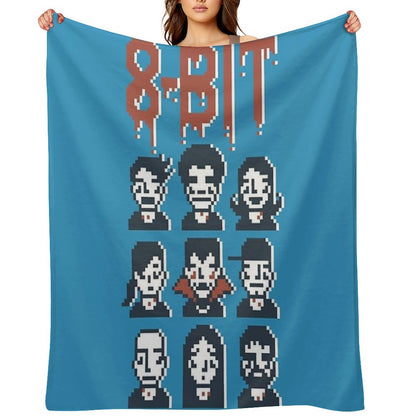 8-Bit By A Vampire Throw Blanket