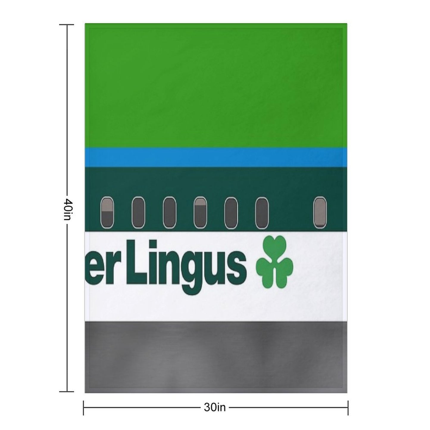 Plane Tees - Aer Lingus (1980s) Throw Blanket