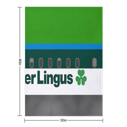 Plane Tees - Aer Lingus (1980s) Throw Blanket