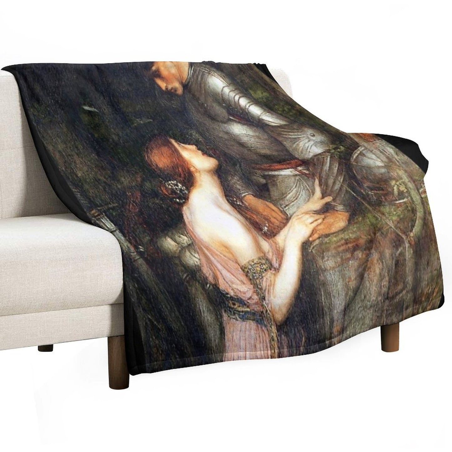 Lamia And The Soldier - John William Waterhouse Throw Blanket