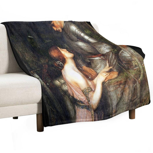 Lamia And The Soldier - John William Waterhouse Throw Blanket