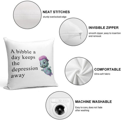Bibble Meme Soft Reinforced Edging Throw Pillow