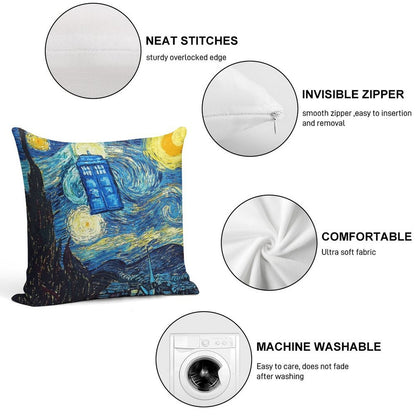 Starry Night Soft Luxury Feel Throw Pillow