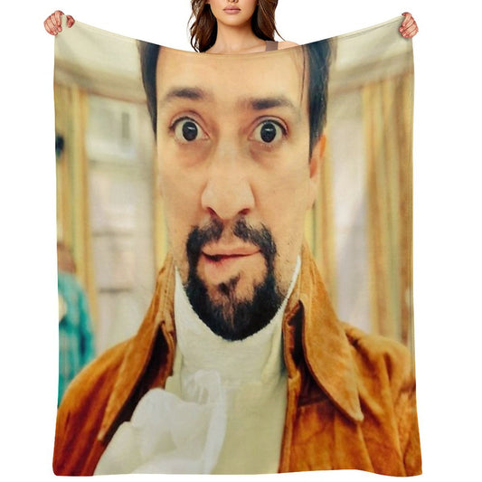 Lin Manuel Miranda Biting His Lip Throw Blanket