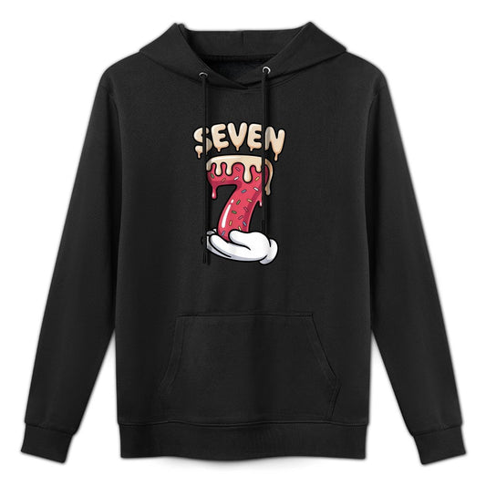 Six Seven Ice Cream Drip Cool Meme 67 Funny Number Breathable Fabric Hoodie