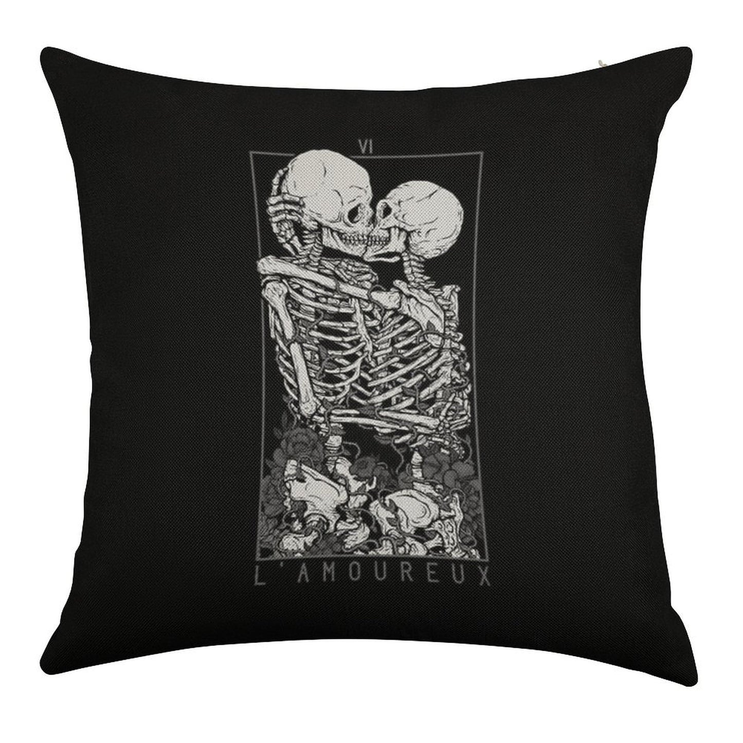 The Lovers Linen Throw Pillow Cover