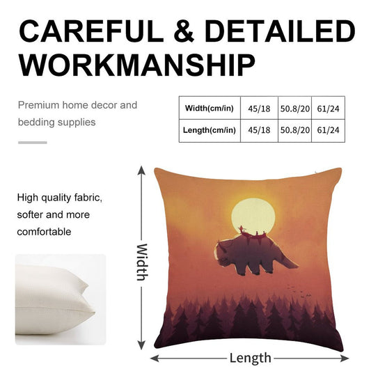 The End of All Things Linen Throw Pillow Cover
