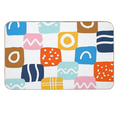 Colorful Shapes, Good Mood.  Absorbent Bath Mat
