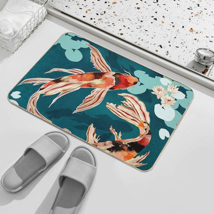 Metallic Koi VII Bath Mat
