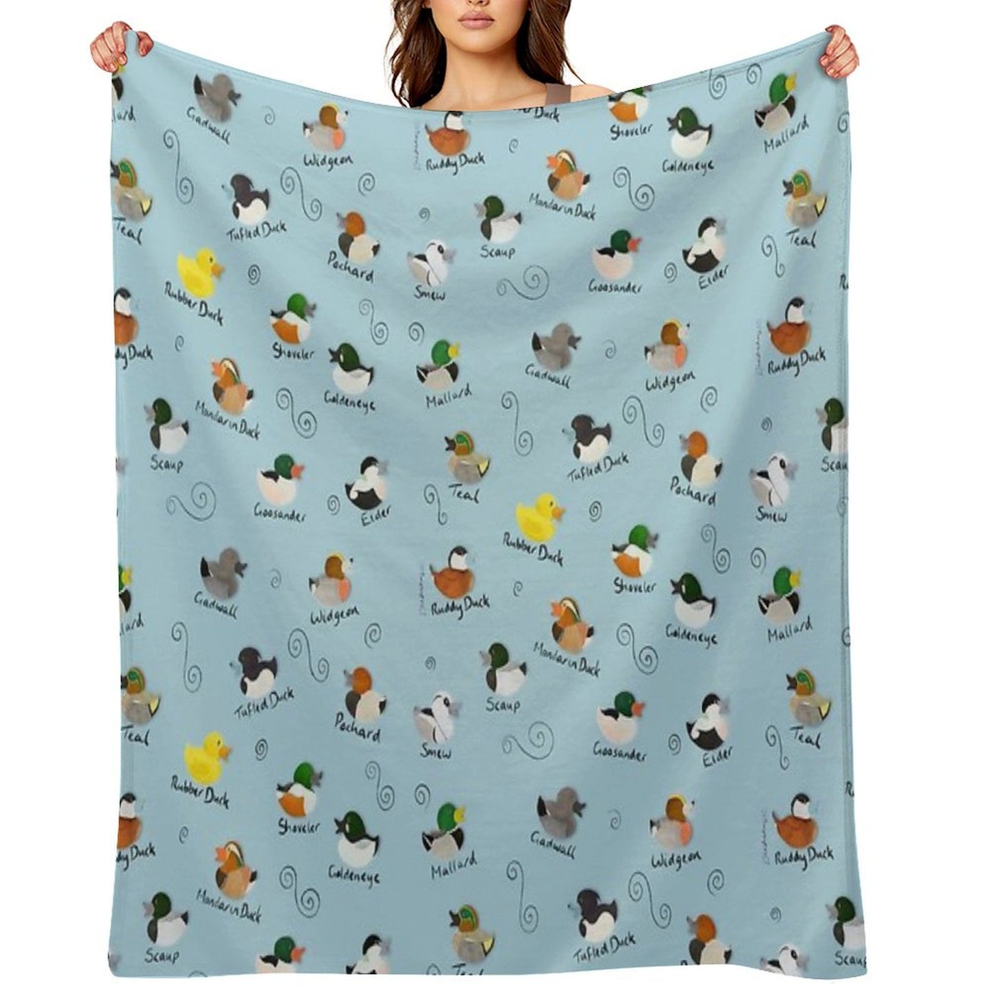 British Ducks Pattern Throw Blanket