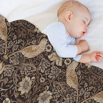 William Morris - Strawberry Thief Throw Blanket