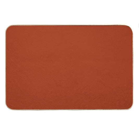 Best Seller - Colors of Autumn Burnt Orange Single Solid Color - Accent Shade  Hue Bath Mat