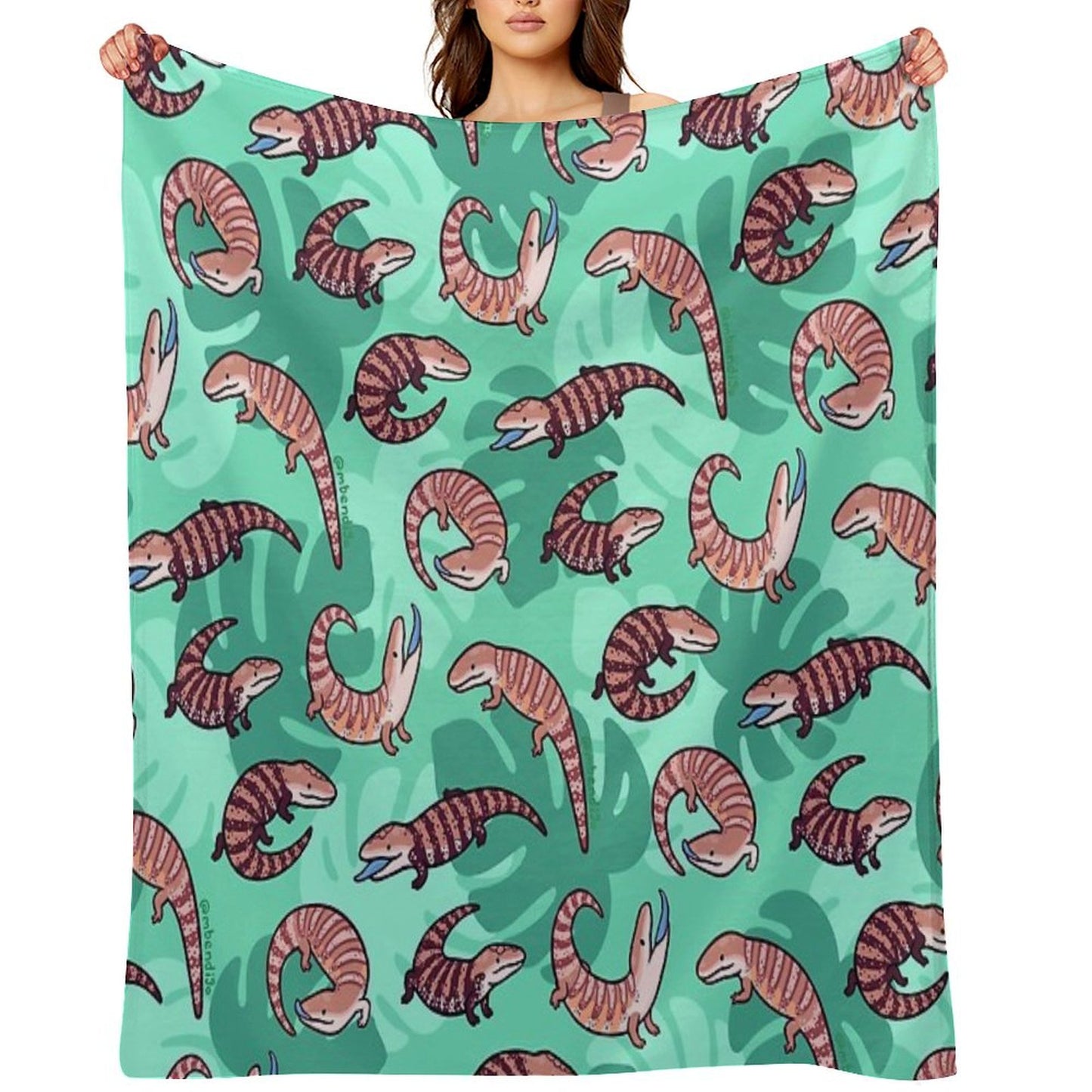 Blue Tongue Skink Throw Blanket