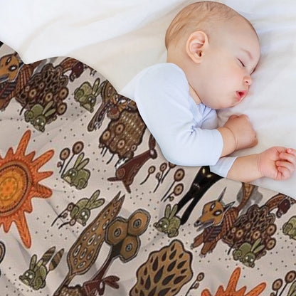 In The Beginning of The World - Watership Down Pattern Throw Blanket