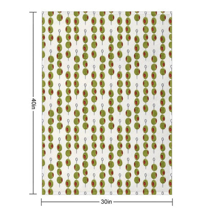 Martini Cocktail Olives  - Olives on A Stick Throw Blanket
