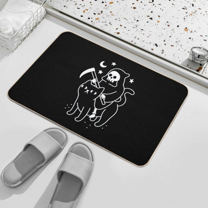 Death Rides A Black Cat Bath Mat