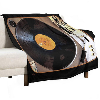 Vintage Pioneer Turntable 1976 Electronics PL-117D Throw Blanket