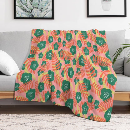 Bright Florals Throw Blanket
