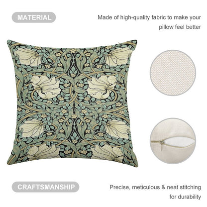 William Morris - Pimpernel Linen Throw Pillow Cover