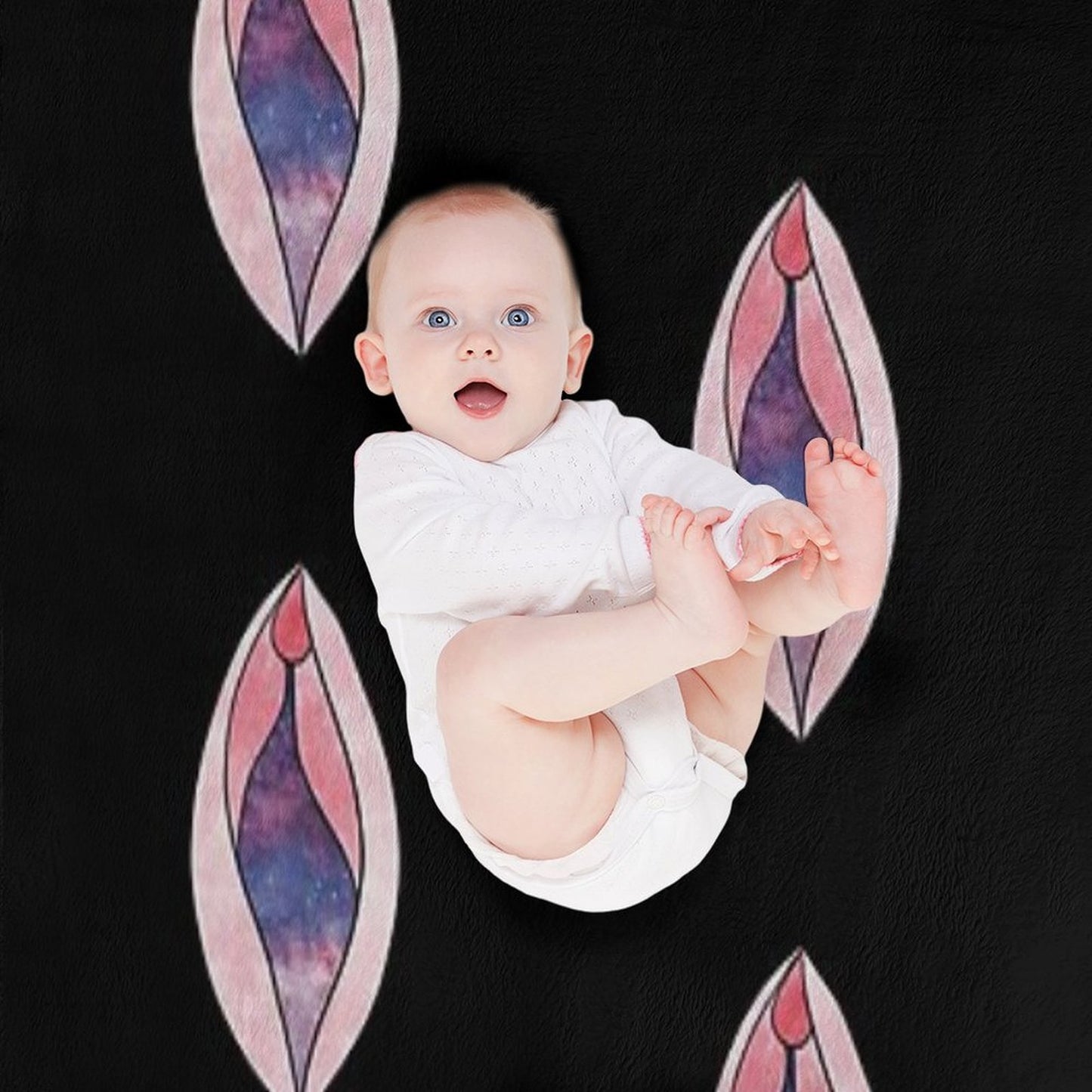 Galaxy Vulva Throw Blanket