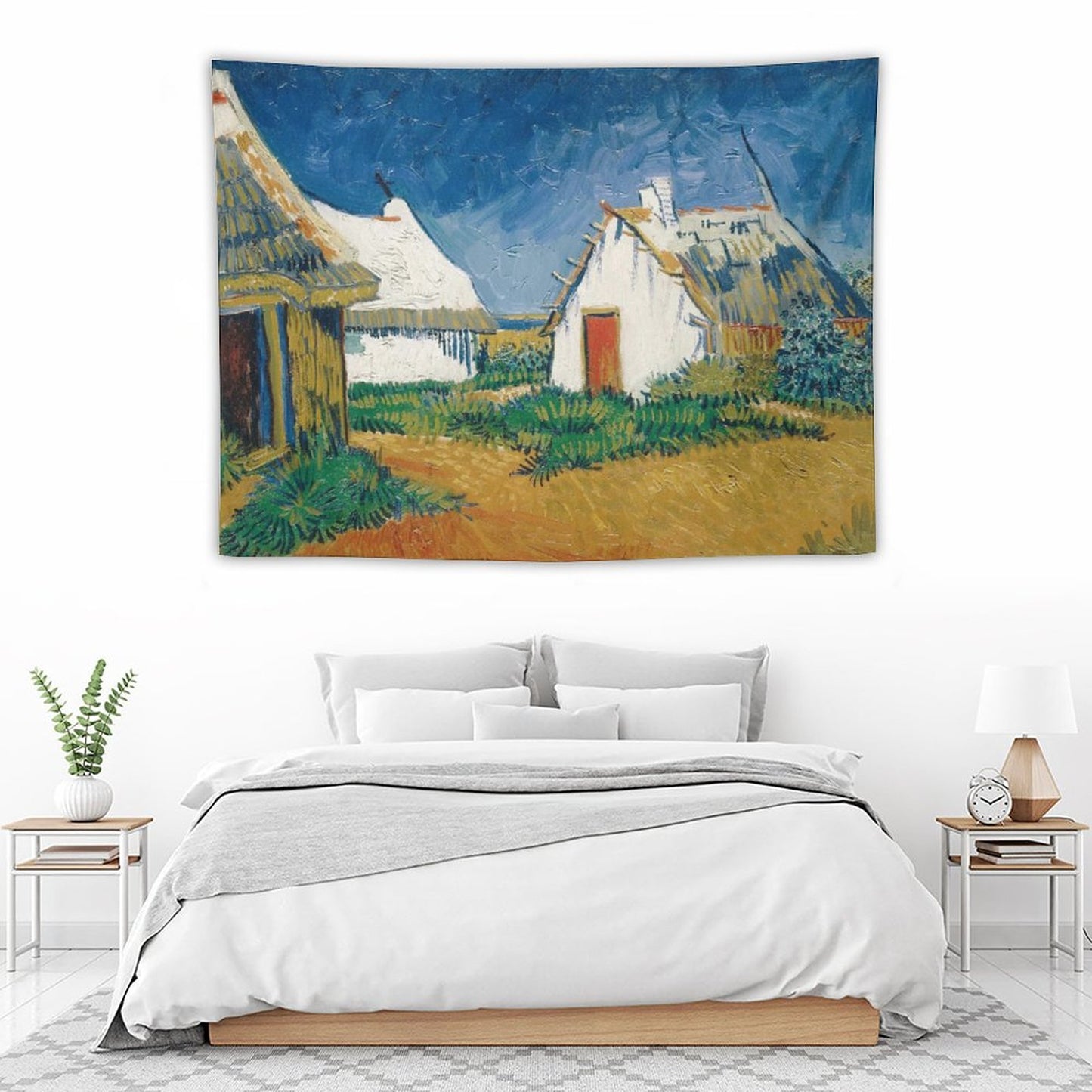 Van Gogh’s White Cottages at Saintes-Maries Tapestry