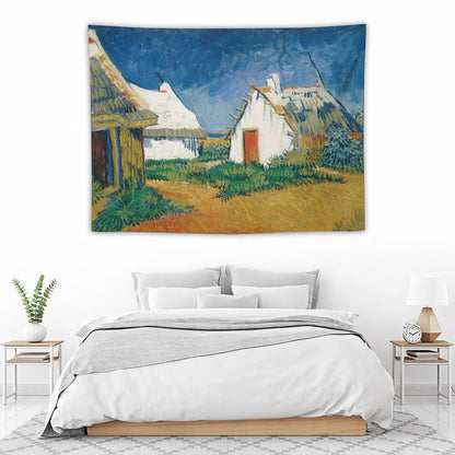 Van Gogh’s White Cottages at Saintes-Maries Tapestry