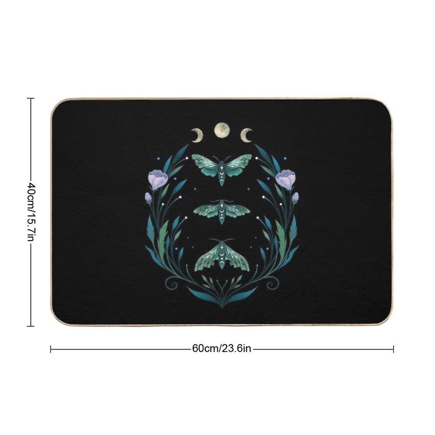 Lime Hawk Moths Night Bath Mat