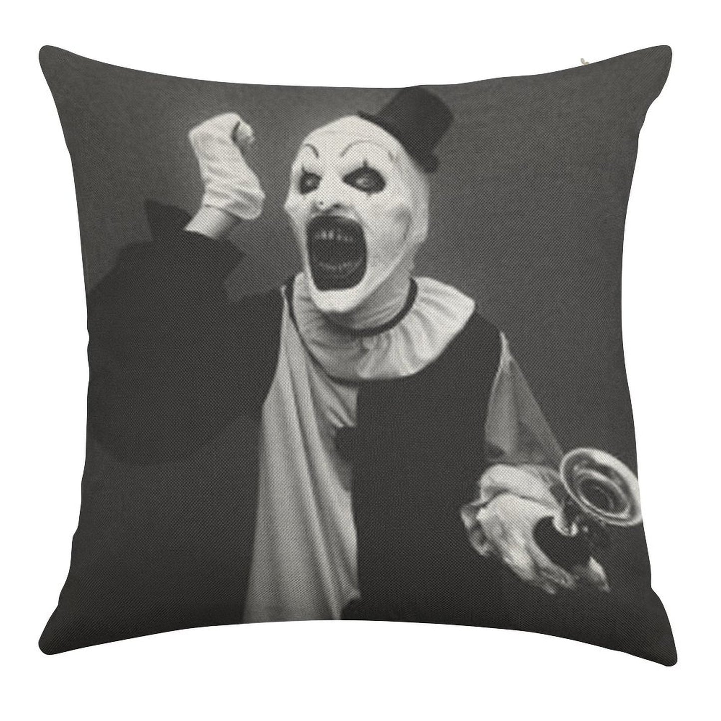 Terrifier Art The Clown Horror Linen Throw Pillow Cover
