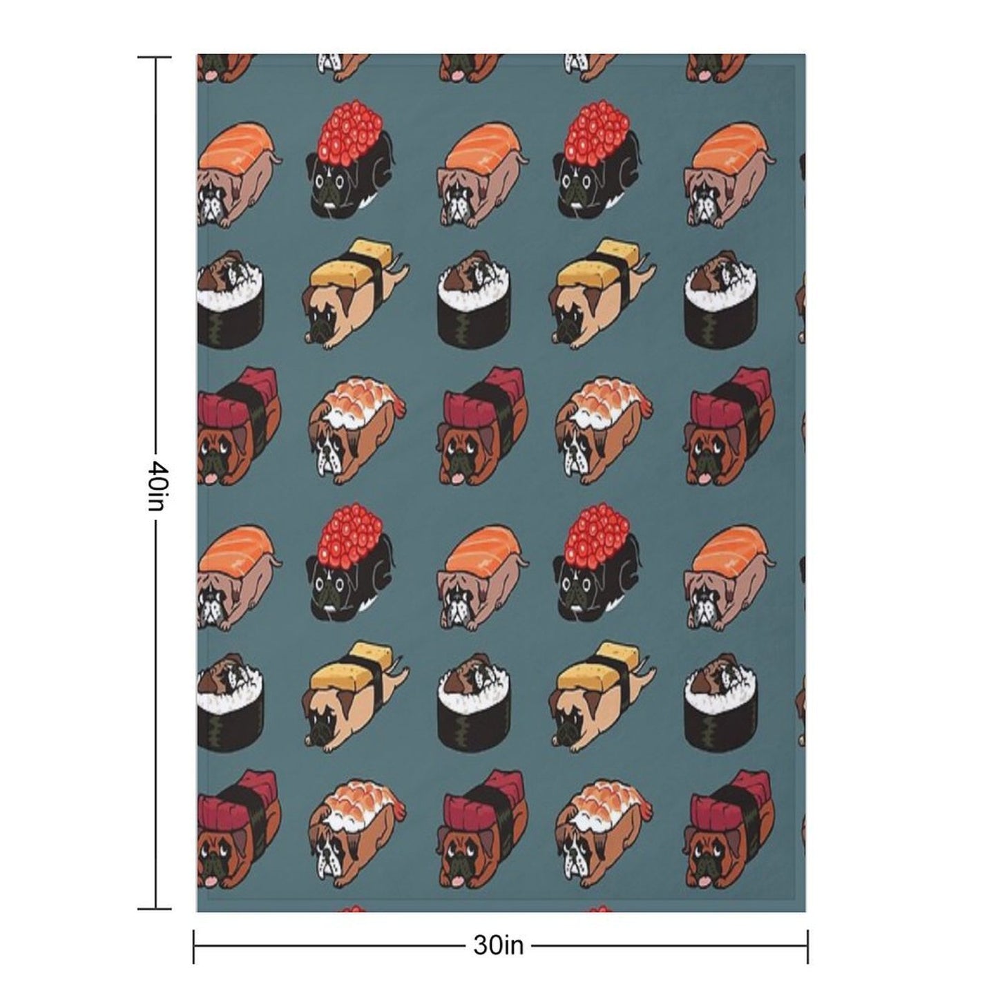 Sushi Boxers Throw Blanket