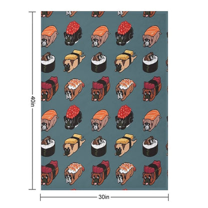 Sushi Boxers Throw Blanket