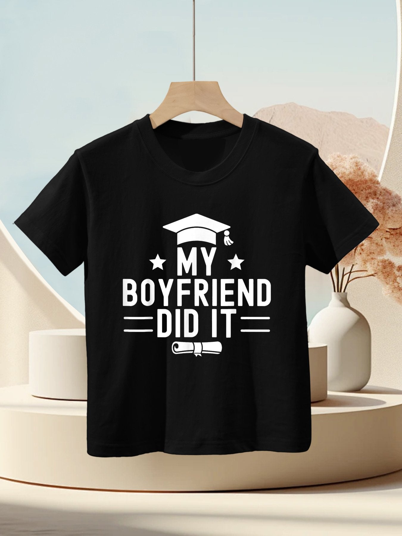 My Boyfriend Did It Graduation Graduated Bachelor Fiance Kids T-Shirt