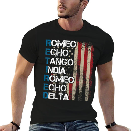Phonetic Alphabet Retired Veteran Retirement Army Military T-Shirt