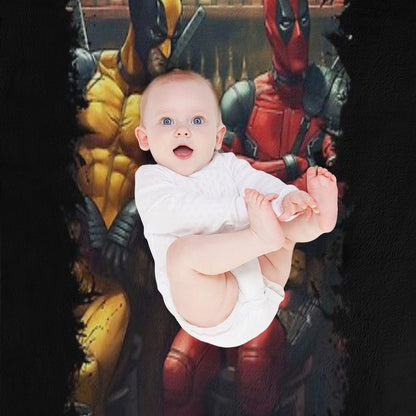 Two Superheroes Drinking in A Bar Throw Blanket